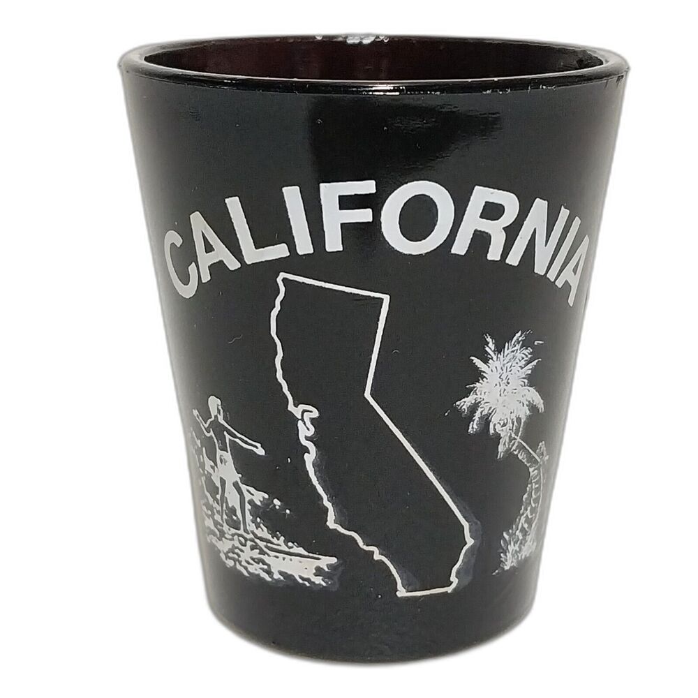 California Shot Glass Black & White #B003